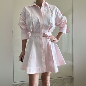 NWT Acler Light Pink Mini Dress with Belt